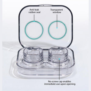Leak Proof & Non Screw Cap Transparent Contact Lens Case (Random Color)-Lens Case-UNIQSO