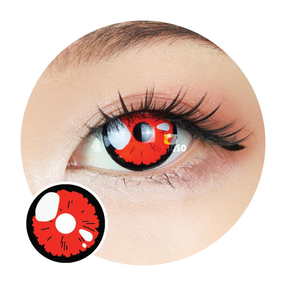 White Mesh Lenses Anime Cosplay Contact Lens Color Halloween Eye Contacts  Red Mesh Contacts 2Pcs Blood Makeup Lenses for Eyes - AliExpress