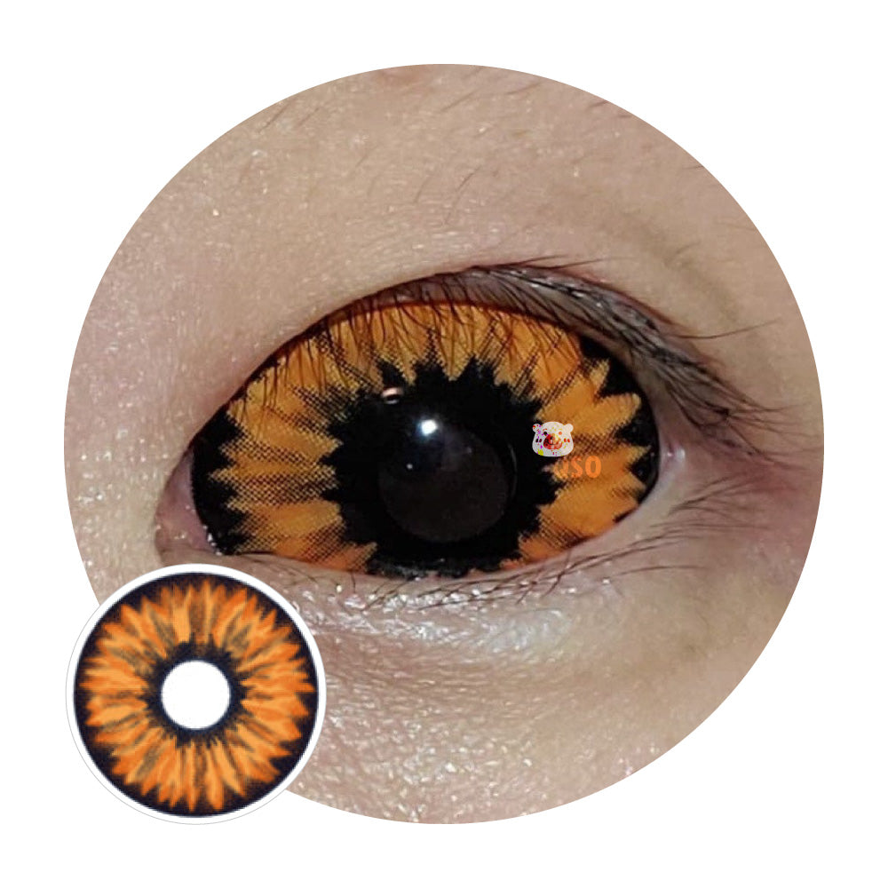 Sweety Orange Sclera Contacts - Orange Elf / Dark Phoenix (1 lens/pack ...