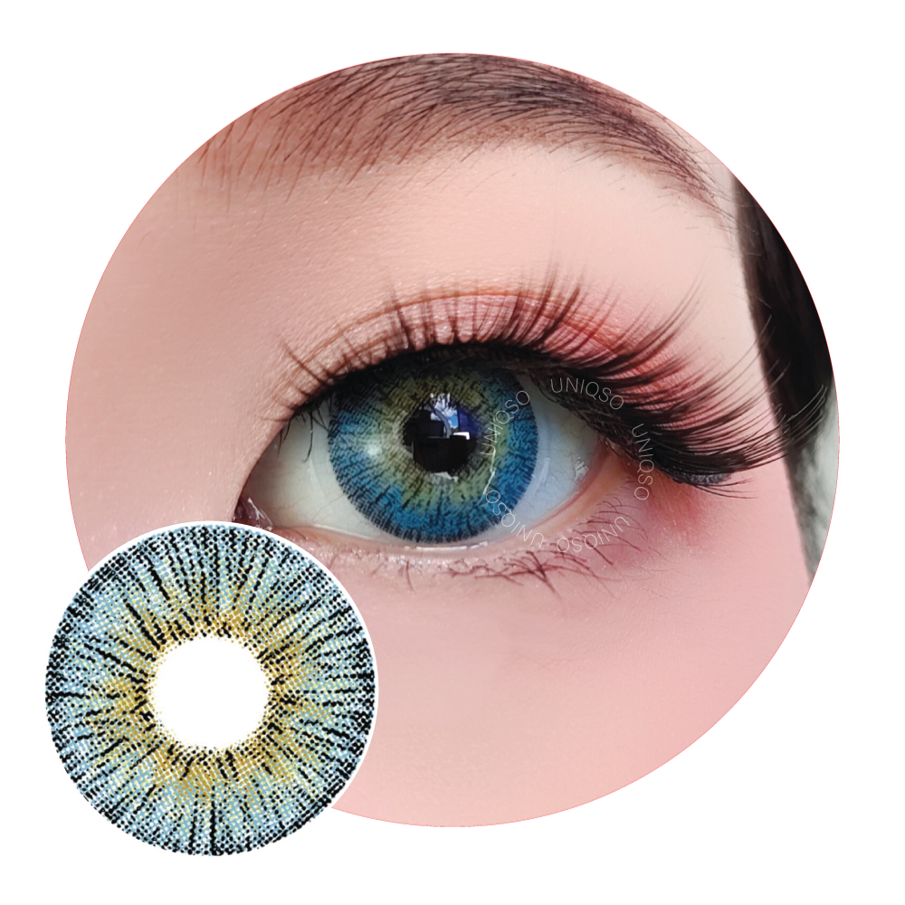 Sweety Retro Blue-Colored Contacts-UNIQSO
