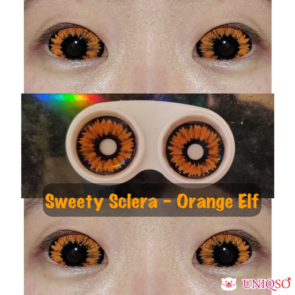 Sweety Orange Sclera Contacts - Orange Elf / Dark Phoenix (1 lens/pack ...