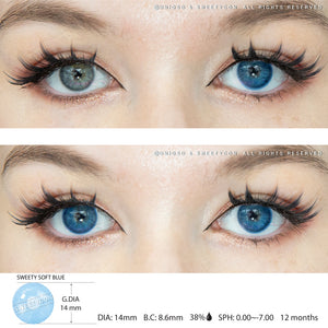 Sweety Soft Blue-Colored Contacts-UNIQSO