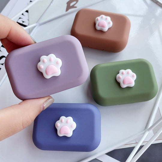 Lens Case - Center Pink Paw Set