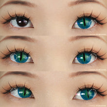 Load image into Gallery viewer, Sweety Crazy Dark Green Demon Eye / Cat Eye (New)-Crazy Contacts-UNIQSO
