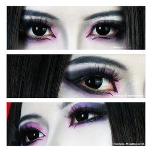 Sweety Pearl Black (Reduced Pupil) (1 lens/pack)-Colored Contacts-UNIQSO
