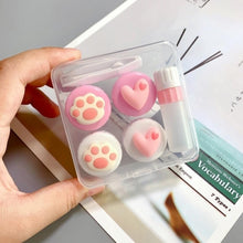 Load image into Gallery viewer, Cute Paw &amp; Love Lens Case Travel Kit (2 Pairs)-Lens Case-UNIQSO
