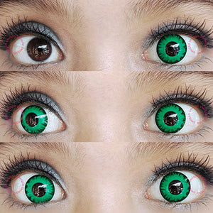 Sweety Crazy Vampire Green (1 lens/pack)-Crazy Contacts-UNIQSO
