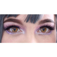 Load image into Gallery viewer, Sweety Anime Shining Heart Violet Brown (1 lens/pack)-Colored Contacts-UNIQSO
