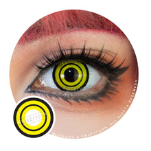 Load image into Gallery viewer, Sweety Crazy Yellow Rings V3 (Makima Chainsaw Man)-Crazy Contacts-UNIQSO
