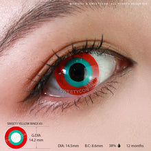 Load image into Gallery viewer, Sweety Crazy Matryoshka Red Doll (1 lens/pack)-Crazy Contacts-UNIQSO
