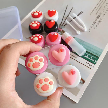 Cute Paw & Love Lens Case Travel Kit (3 Pairs)-Lens Case-SweetyCon