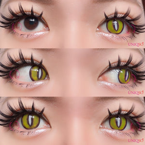 Sweety Crazy Yellow Demon Eye White Slit-Crazy Contacts-UNIQSO