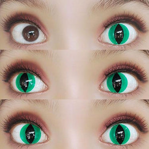 Sweety Crazy Alian Green Cat-Crazy Contacts-UNIQSO
