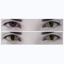 Load image into Gallery viewer, Sweety Crazy Cat Eye Yellow (1 lens/pack)-Crazy Contacts-UNIQSO
