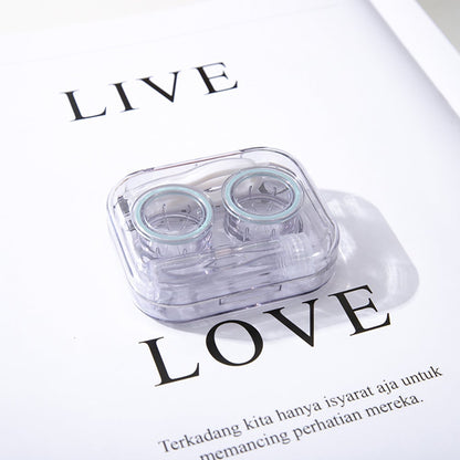 Leak Proof & Non Screw Cap Transparent Contact Lens Case (Random Color)-Lens Case-SweetyCon