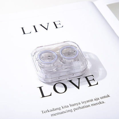 Leak Proof & Non Screw Cap Transparent Contact Lens Case (Random Color)-Lens Case-SweetyCon