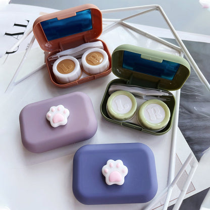 Lens Case - Center Pink Paw Set-Lens Case-SweetyCon