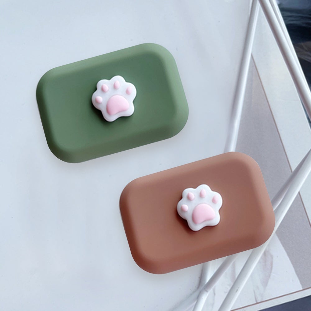 Lens Case - Center Pink Paw Set-Lens Case-SweetyCon