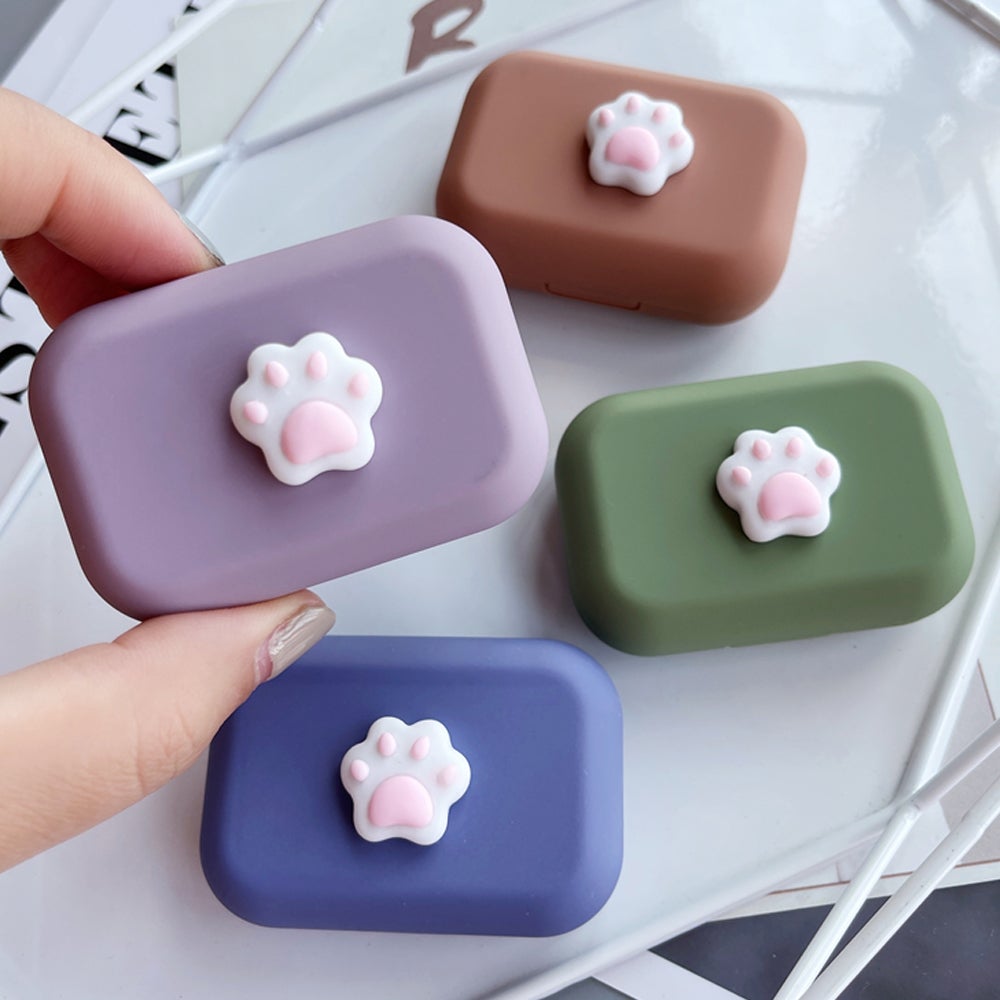Lens Case - Center Pink Paw Set-Lens Case-SweetyCon