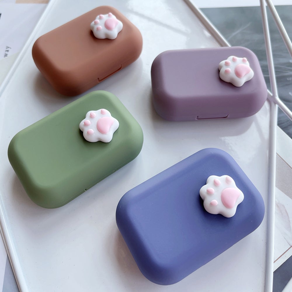 Lens Case - Side Pink Paw Set-Lens Case-SweetyCon