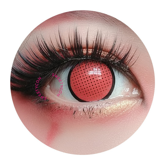 Sweety Crazy Red Mesh/Screen with Black Rim (1 lens/pack)
