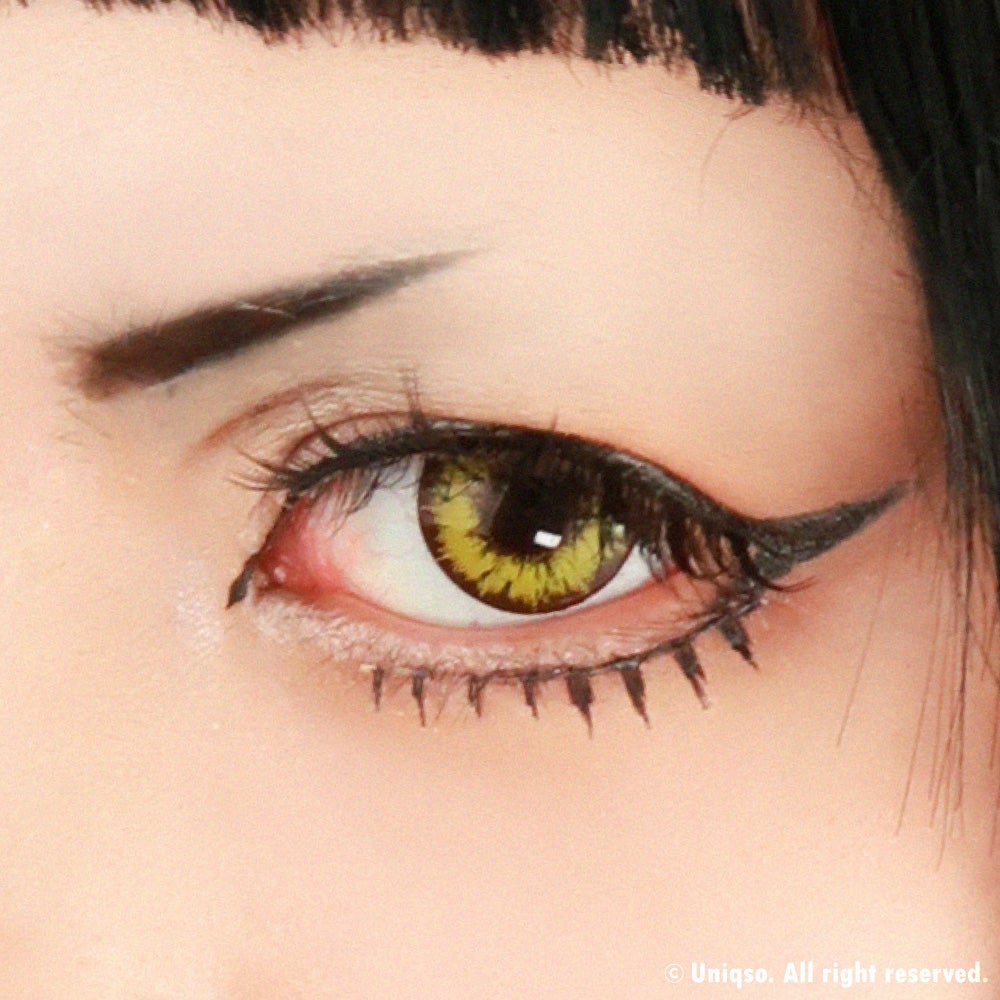 Sweety Akaten Yellow (1 lens/pack)-Colored Contacts-SweetyCon