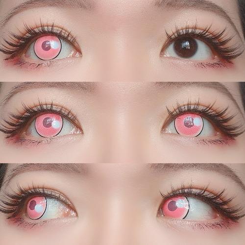 Sweety Anime Cloud Rim Pink (1 lens/pack)-Colored Contacts-UNIQSO
