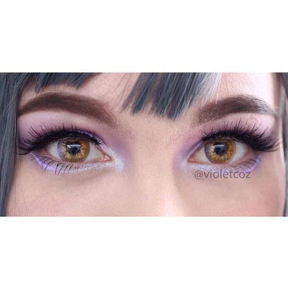 Sweety Anime Shining Heart Violet Brown (1 lens/pack)-Colored Contacts-SweetyCon