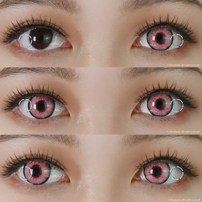 Sweety Aquaman Pink (1 lens/pack)-Colored Contacts-SweetyCon