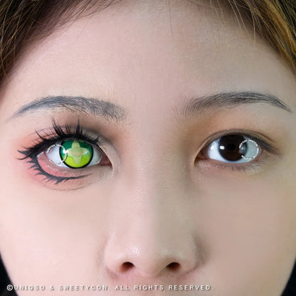 Sweety Clover Green (1 lens/pack)-Colored Contacts-SweetyCon