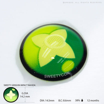 Sweety Clover Green (1 lens/pack)-Colored Contacts-SweetyCon