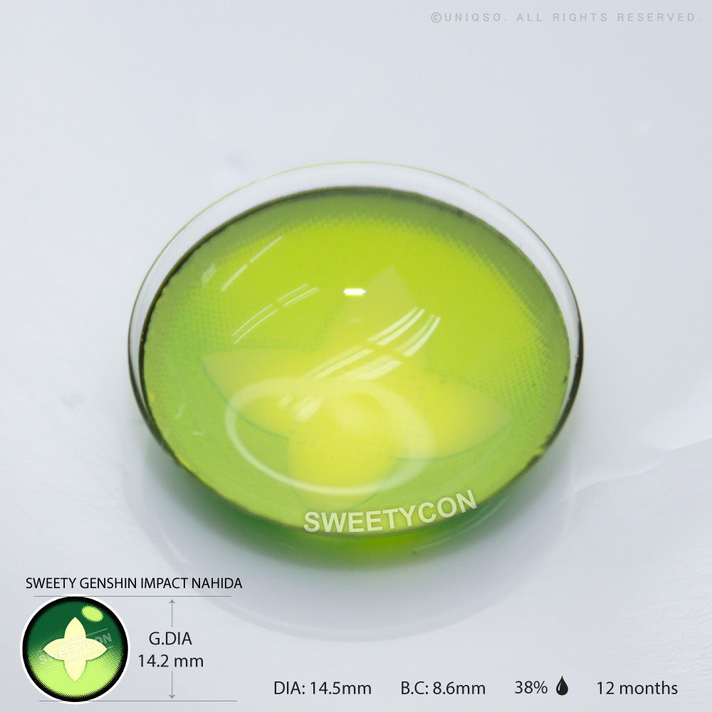 Sweety Clover Green (1 lens/pack)-Colored Contacts-SweetyCon