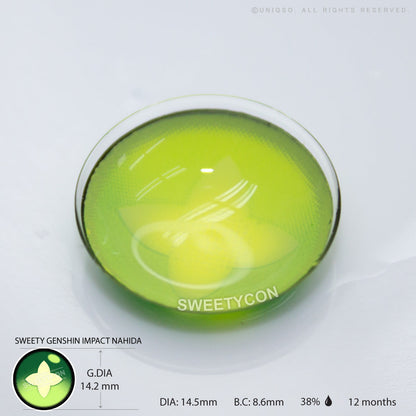 Sweety Clover Green (1 lens/pack)-Colored Contacts-SweetyCon