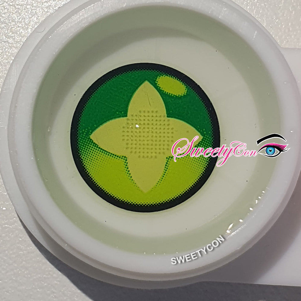 Sweety Clover Green (1 lens/pack)-Colored Contacts-SweetyCon