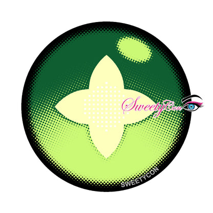 Sweety Clover Green (1 lens/pack)-Colored Contacts-SweetyCon