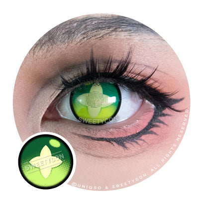 Sweety Clover Green (1 lens/pack)-Colored Contacts-SweetyCon