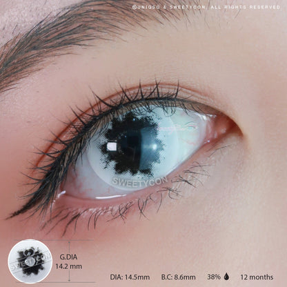 Sweety Crazy Black Zombie (1 lens/pack)-Crazy Contacts-SweetyCon