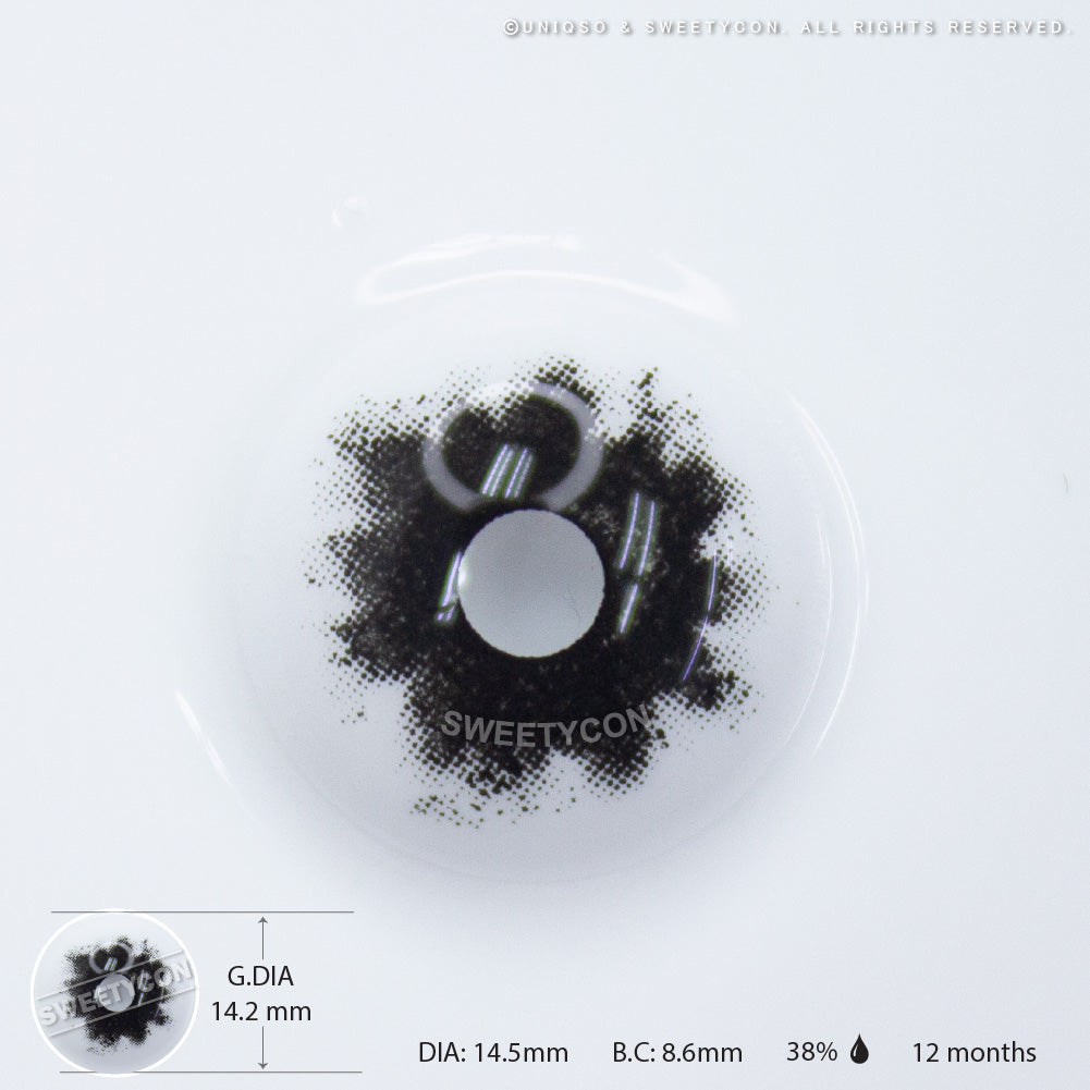 Sweety Crazy Black Zombie (1 lens/pack)-Crazy Contacts-SweetyCon