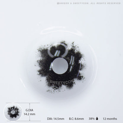 Sweety Crazy Black Zombie (1 lens/pack)-Crazy Contacts-SweetyCon