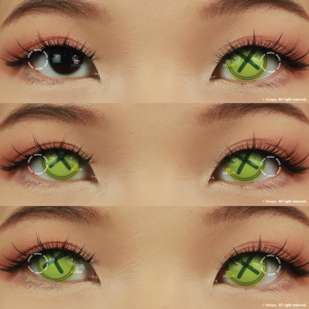 Sweety Crazy Button Eye Green (1 lens/pack)-Crazy Contacts-SweetyCon