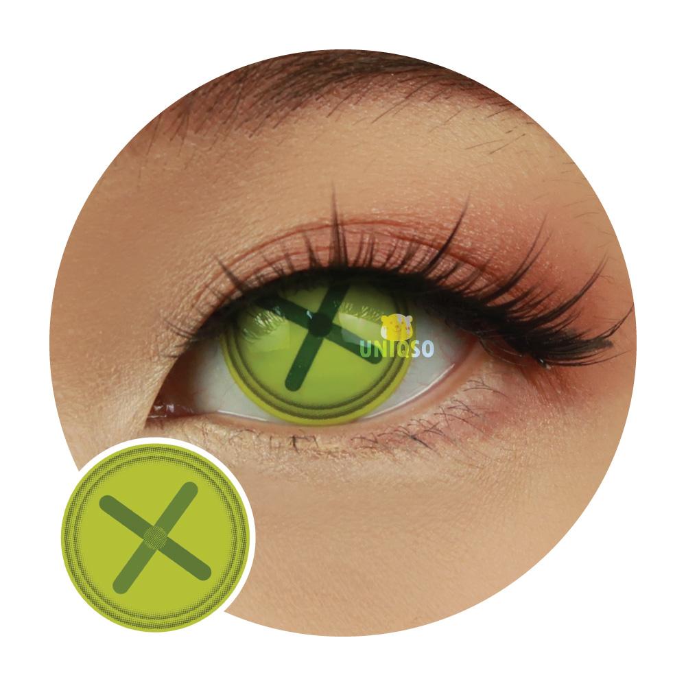 Sweety Crazy Button Eye Green (1 lens/pack)-Crazy Contacts-SweetyCon