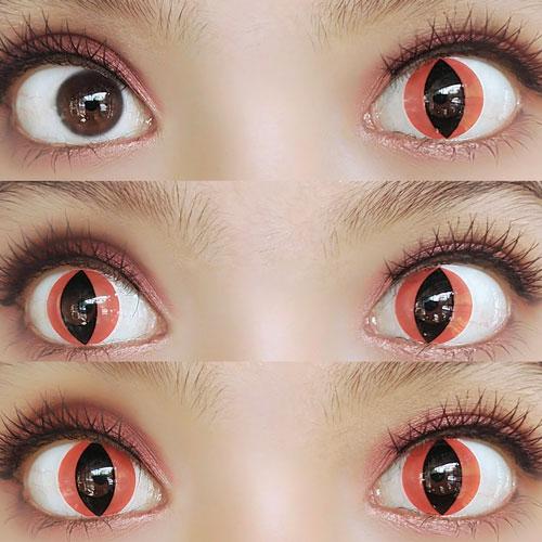 Sweety Crazy Cat Eye Red (1 lens/pack)-Crazy Contacts-SweetyCon
