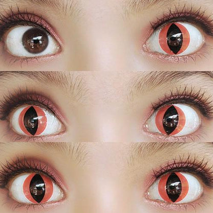 Sweety Crazy Cat Eye Red (1 lens/pack)-Crazy Contacts-SweetyCon