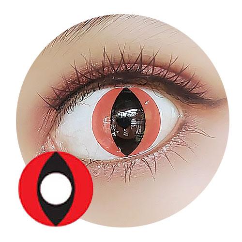Sweety Crazy Cat Eye Red (1 lens/pack)-Crazy Contacts-SweetyCon