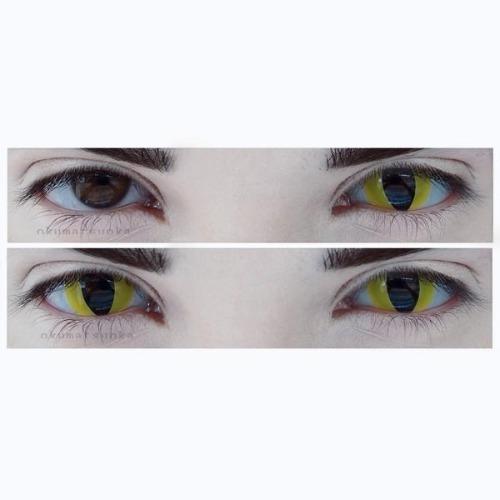 Sweety Crazy Cat Eye Yellow (1 lens/pack)-Crazy Contacts-SweetyCon