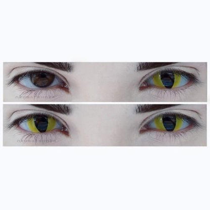 Sweety Crazy Cat Eye Yellow (1 lens/pack)-Crazy Contacts-SweetyCon