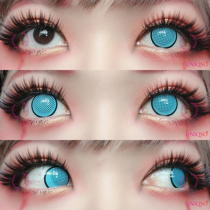 Sweety Crazy Cyan Mesh / Blue Screen with Black Rim (1 lens/pack)-Crazy Contacts-SweetyCon