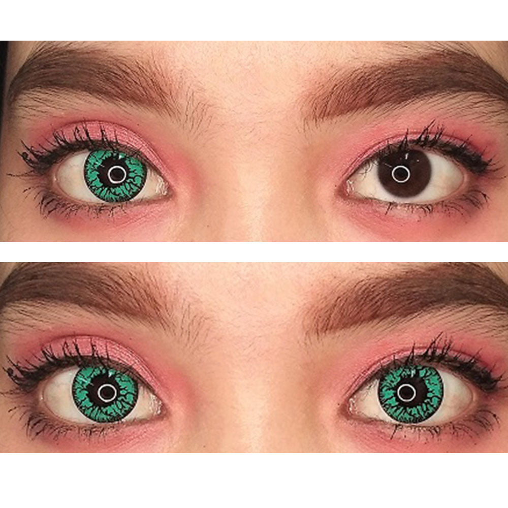 Sweety Crazy Green Blood Eyes (1 lens/pack)-Crazy Contacts-SweetyCon