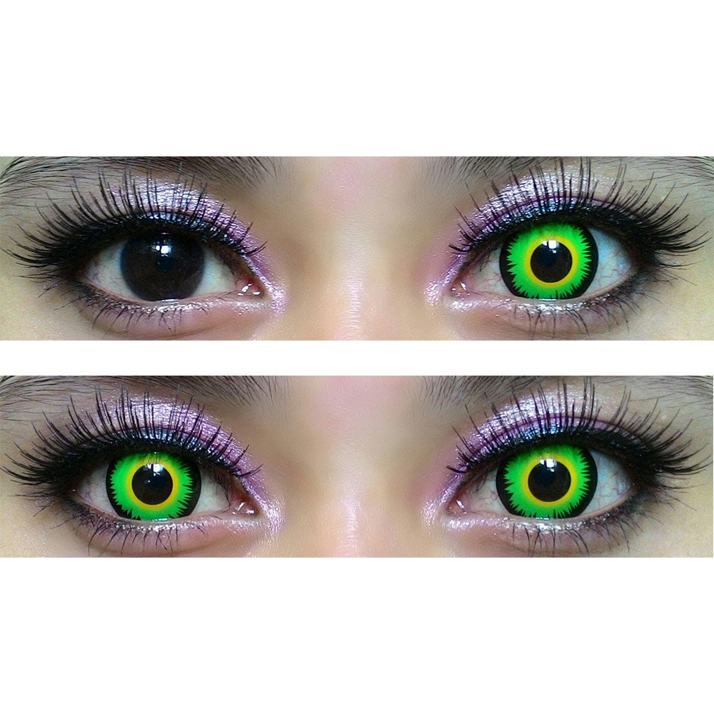 Sweety Crazy Green Werewolf (1 lens/pack)-Crazy Contacts-SweetyCon