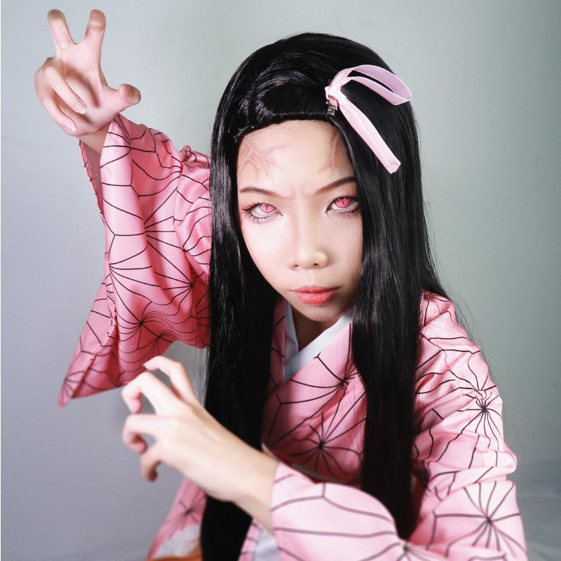 Sweety Crazy Light Pink Demon Eye / Cat Eye (1 lens/pack)-Colored Contacts-UNIQSO